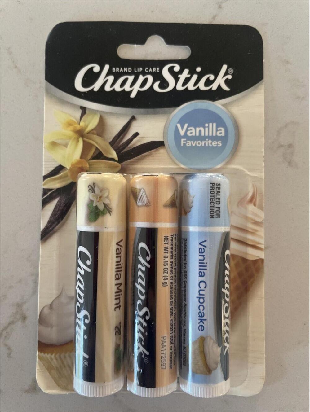 ChapStick Vanilla Favorites Chap Stick - 3 Sticks 0.15 oz Each